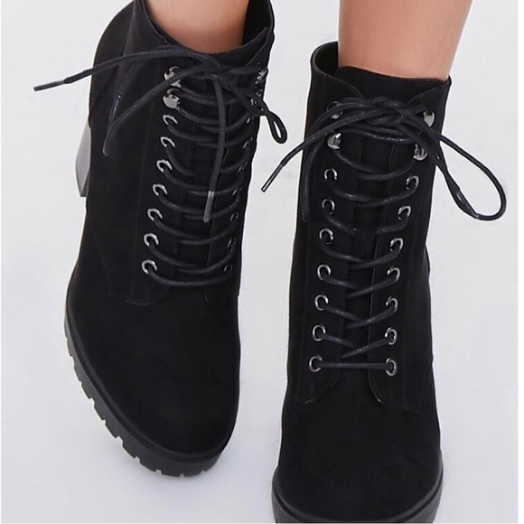 Forever 21 lace up block heel bootie - Picture 3 of 4